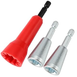 Wire Twister Tool for Drill, Connector and Cable Quick Stripping - Wire Nut Twister for Electrical Power Drill, 2 Pcs Silver, 1 Pc Red