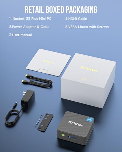 undefined GMKtec Mini PC Intel N150 (Turbo 3.6GHz) 16GB DDR4 1TB PCIe M.2 NVMe SSD, Intel i226-V Desktop Computer 4K Dual HDMI Display/4x USB3.2/WiFi 6/BT5.2/RJ45 Ethernet Nucbox G3 Plus の商品画像 7