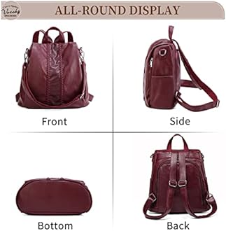 VASCHY Women Backpack, Anti Theft Ladies Backpack Purse Convertible Handbag