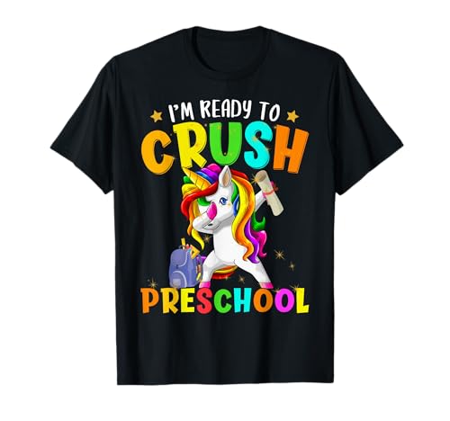 I'm Ready to Rock Preschool Dabbing Unicorn Back to School T-Shirt
