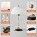 Flashine Crystal Table Lamp,Dimmable Bedside Lamp with ON/Off Switch Modern Glass Lamps for Night Stands Bedroom Living Room Decor (1PACK)