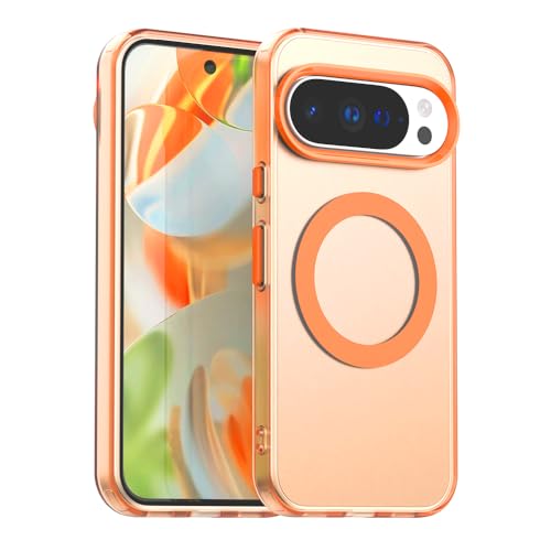 Case �Ή��@�� for Google Pixel 10 Pro XL �X�}�z�P�[�X [TPU + �}�O�l�b�g�����O]-orange