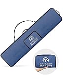 OutdoorMaster Snowboard Bag - 900D Water Resistant Snowboard Travel Bag with Shoulder Strap, Foldable Storage Design - Blue, M