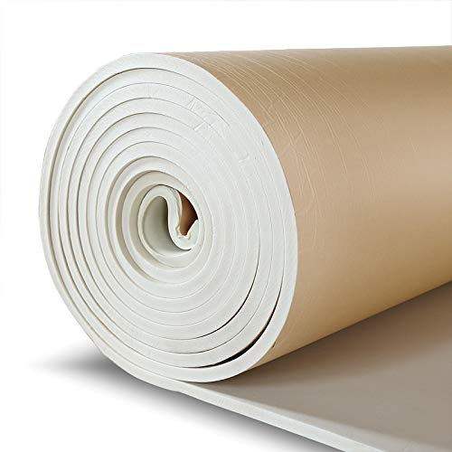 SDOFF 吸音材防音材防音シート 遮音シート壁 10M 大面積 85cm×1000cm 裏面が粘着テープ付きなのでカットして簡単貼り付け (10M, ベージュ)