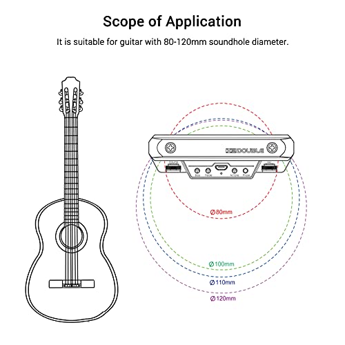 Micro de guitare acoustique de rosace Double X0 pour scène et studio