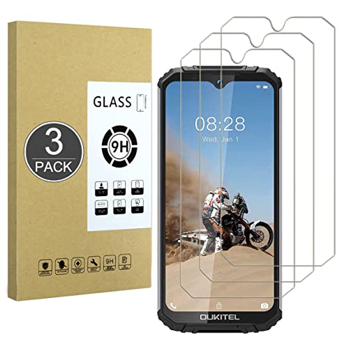E-Hamii [3 Peças Vidro temperado Inquebrável 9H compatível com Oukitel WP6, protetor de ecrã[vidro HD claro]de 0,33 mm para Oukitel WP6