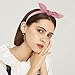 Jaciya Bow Headbands for Women Thin Headband with Bow Bunny Ears Girls Hair Accessories Solid Color