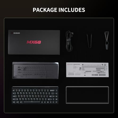 Hexgears MX68 Clavier de jeu mécanique filaire 60 % TKL avec cadre amovible, interrupteur magnétique à effet Hall citron, retard de 0,125 ms et taux de scrutation de 8000 Hz, rétroéclairage RVB et – vue 8