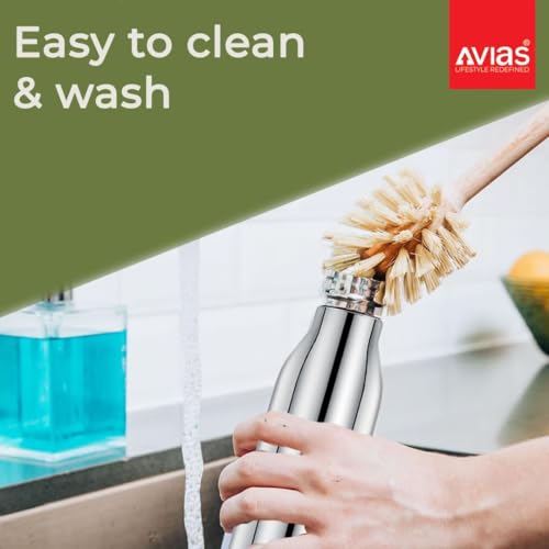 Image of AVIAS Ezee Stainless Steel Oil Dispenser 500ml Oil Container for Kitchen | Spill Proof, Airtight Cooking Oil Bottle | Durable Oil Can for Home Use | Oil Pot 500ml