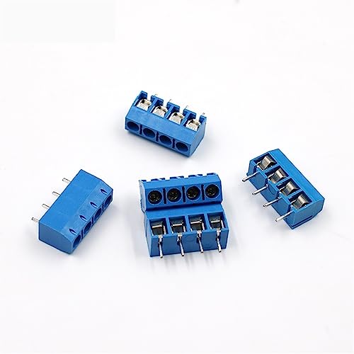 Conector PCB KF301 de 4 pines verdes con paso de 5,0 mm y terminal de tornillo 4