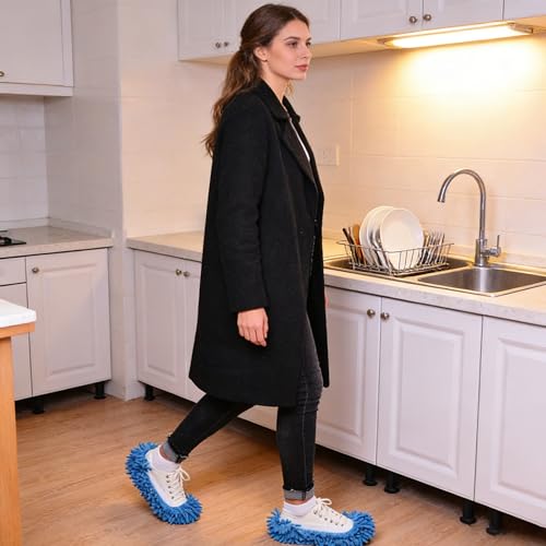 Chaussons balai microfibre jetables réutilisables x10 pour le sol - 4