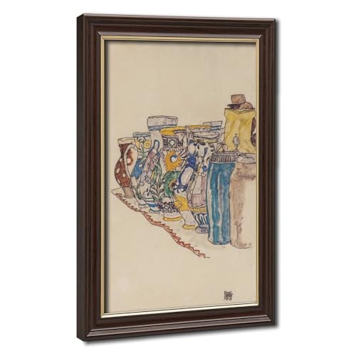 Impression Toile Egon Schiele de qualité premium avec cadre en bois suspendu pour salon