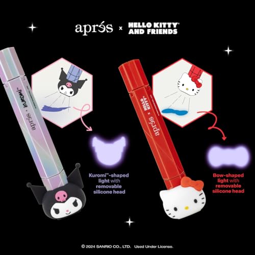 APRÉS Lâmpada de unhas Kuromi™ Omni Light, Gel-X UV LED, varinha de cura flash, lâmpada de unhas por