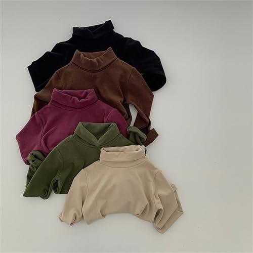 Girls Turtleneck Sweater Kids Casual Long Sleeve Knit Pullover Tops Girls Basic Solid Color T-Shirt Tops Clothes4