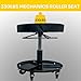 superokay Roller Repair Seat, 330lb Adjustable Height Shop Stool with Tool Tray & 4 Swivel Casters, Heavy-Duty Mechanics Rolling Chair for Garage, Automotive Repair & Maintenance