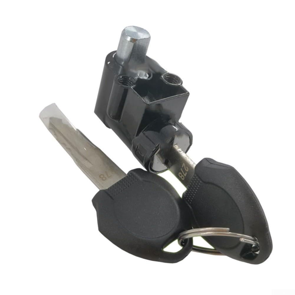 Eawfgtuw Serratura per batteria elettrica per bicicletta, con chiave di accensione/spegnimento da 19 mm, corpo in lega di alluminio, per accessori per bici elettriche, resistente alle intemperie