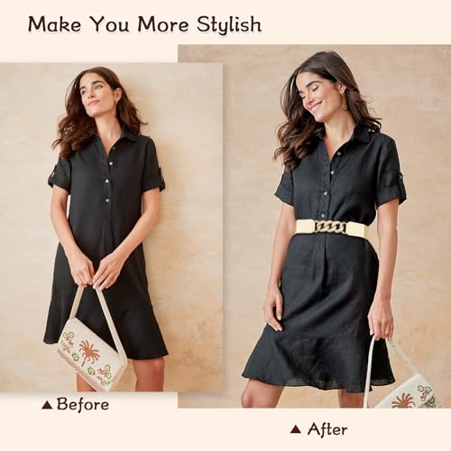 Wide Elastic Belts Stretchy Cinch Waist Belt for Women Dresses2