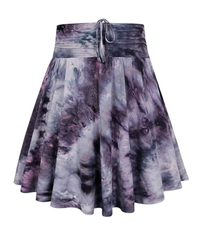 TIYOMI Women Plus Size Skirts Stretchy Waist Hidden Drawstring Zipper Midi Skirt 2 Ways to Wear As A Tube Top Tie Dye Fall Autumn Winter Long Skirts Black XL