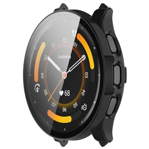 Coque Garmin Venu 3S Disscool en PC rigide et verre trempé noir - 5