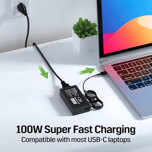 Image of 100W USB C Charger Compatible with Lenovo Yoga 9 9i 7 7i,ThinkBook 15 16,Yo.ga Slim 7 Pro ldeapad 5 Pro16 ADL100YLC3A SA11D52396 GX21J75543 5A11J62105 ThinkBook Yoga IdeaPad Type C (LE 100W Type C)
