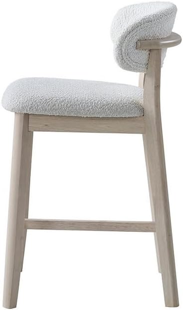 26" Counter Stools Set of 2, Mid Century Modern Counter Stool, White Wash Color