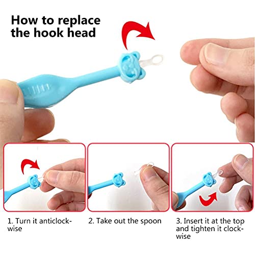 2 pinzette per naso 3 in 1 per neonati, con clip