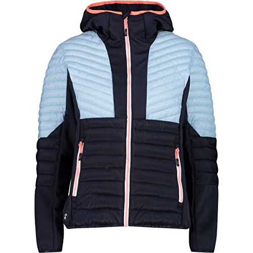 Chaqueta con capucha híbrida CMP cortavientos acolchada de montaña mujer