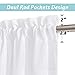 RYB HOME White Sheer Curtains for Living Room Sliding Glass Door, Rod Pocket, 100 x 84 inch, 1 Panel