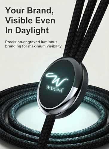 Image of Wayona All in One 6-in-1 Charging Cable, USB-A & Type-C to Type-C, Lightning, Micro-USB, Fast Charging Lightup Cable 60W for iPhone,Android,Power Bank & Laptop