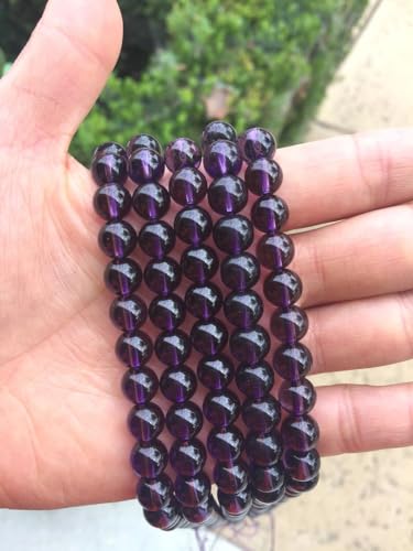Image of 45pcs Adabele Lab Created Purple Amethyst Gemstone 8mm Round Beads