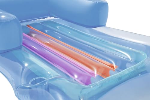 Pool gonflable flottant 160x85cm avec dossier pour lac et plage - 5