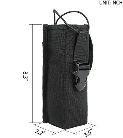 EXCELLENT ELITE SPANKER Tactical Universal Radio Holster Pouch Holder Case Bag Molle Adjustable Military Walkie Talkie Holder (Black) — view 2
