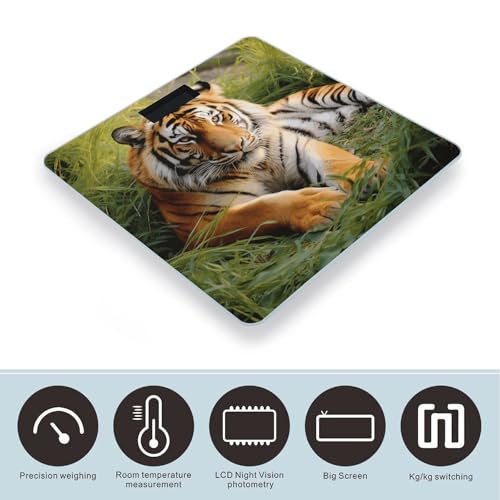Báscula digital para baño con diseño Tiger miniatura 3