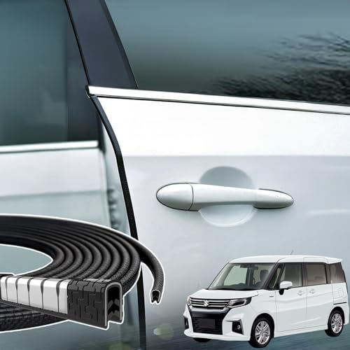 TiCar スズキ ソリオ バンディットハイブリッド 車 ドアモール エッジプロテクター エッジモール ガード プロテクター U字型 傷防止 保護 騒音低減 衝突防止 自由カット可能 5m × 2本セット ステンレス鋼 フェンダー 外装 キズ バンパー ド