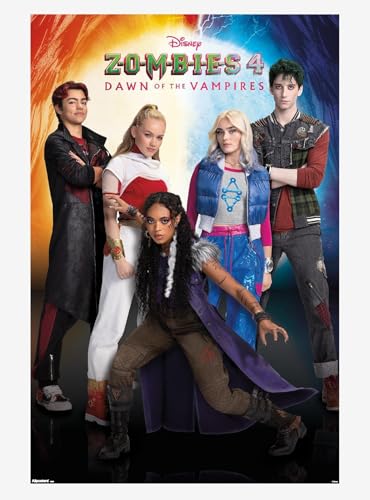 Disney Zombies 4: Dawn Of The Vampire (2025) - Group Wall Poster, 34L" x 22.4W", Unframed Version