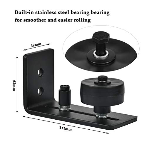 Bodenführung Schiebetür 1 Pcs TIMESETL 8-in-1 Verstellbare Führung Schiebetür Boden Rollenführung, Laufschienen für Schiebetüren, Schiebetürsystem mit Schrauben, für Alle Schiebetür Führung