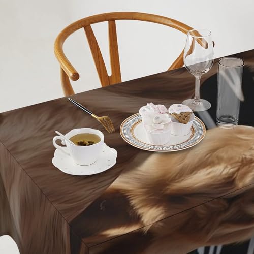Nappe rectangulaire Golden retrievers résistante aux taches pour repas