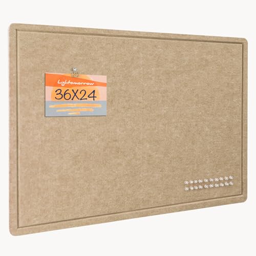 Felt Bulletin Board 36x24 inches, Decorative Pin Board for Home & Office