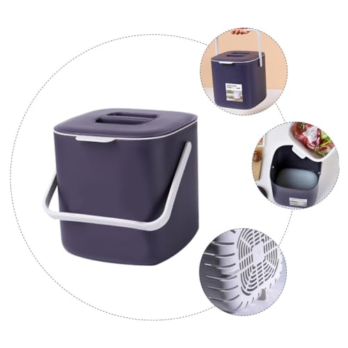 Caneca de basura portátil de plástico 10L Levemolo miniatura 4