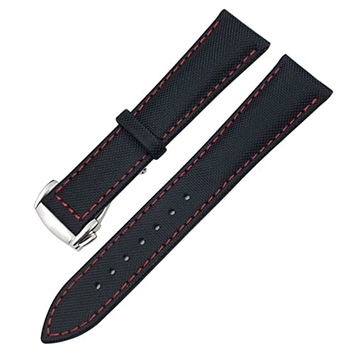 Bracelet montre 20mm nylon cuir anti irritation pour boîtier Seamaster 300