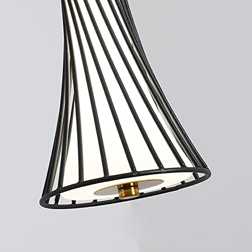 Lustre long escalier éclairage grand volume duplex LED cristal - 3
