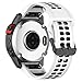 Compatible with Garmin Fenix 7S Solar Bands Women Men, 20mm Quickfit Silicone Replacement Watch Band Straps Wristbands Bracelet Fit for Garmin Fenix 6S Pro/Fenix 7S/ Fenix 5S (White)