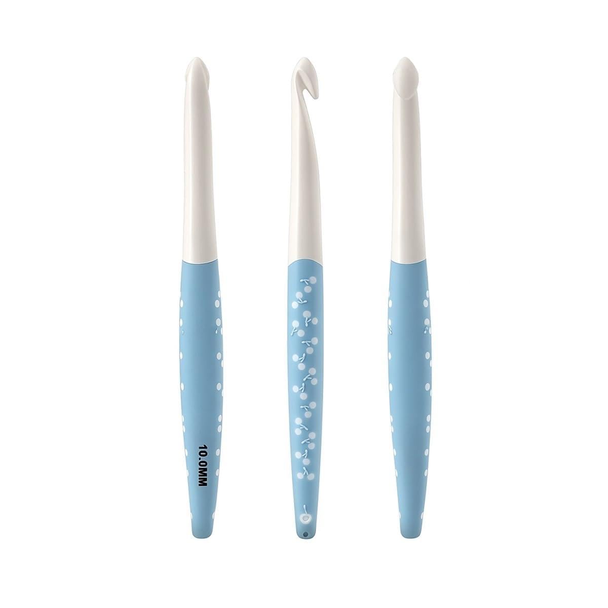 Ergonomic Soft Handle Crochet Hook Cherry Two Color Knitting Needles DIY(1pcs-10.0mm)