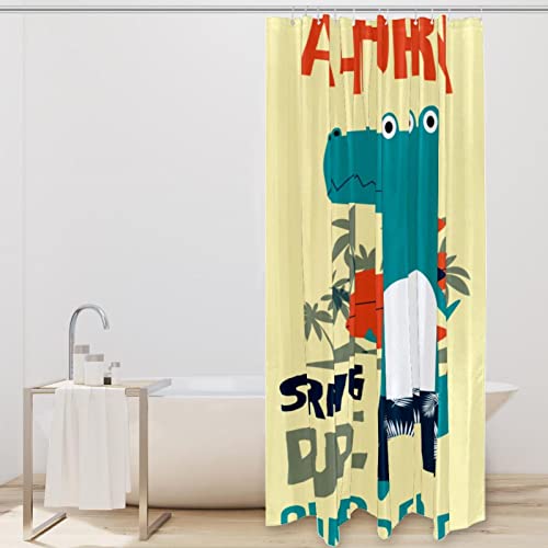 Rideau de douche imperméable motif crocodile imprimé coloré 183x183