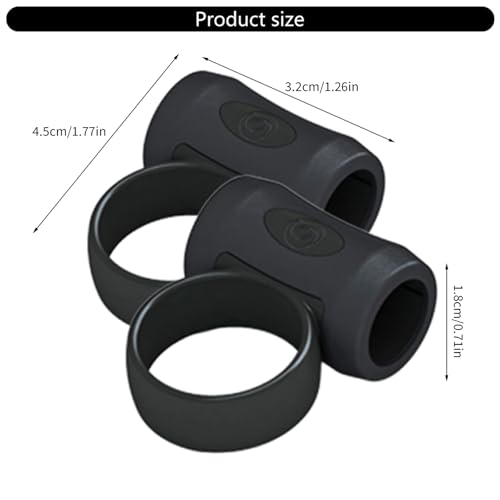 2lots antideslizantes para baquetas, anillos de control de silicona para práctica de batería, ergonómicos miniatura 3