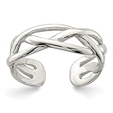 925 Sterling Silver Woven Adjustable Cute Toe Ring Set Fine Jewelry For Women Gifts For Her