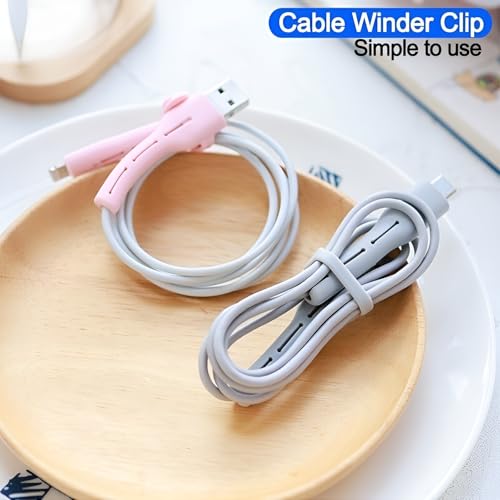 Image of Charging Cable Protector For Mobile Charger Cord Protector For Wires Usb Data Cable Cover Laptop Mobile Earphones Accessories Wire Organizer [Usb To C-Type ] (Pack Of 2) Multicolored