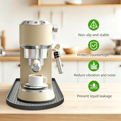 IYYI Silikon Kaffeemaschinen-Matte 40,3x20,4cm, rutschfeste hitzebeständige Auffangschale für Espressomaschinen… – Ansicht 3