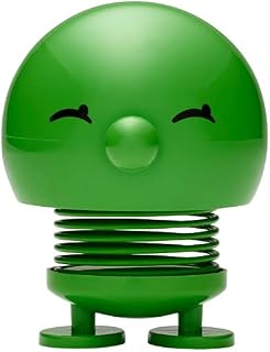 Hoptimist Junior Bumble Girl, Home Decor Ornament - Danish Design, Plastic W/Metal Spring, Medium- Creates Cheerful Movement- (Green)