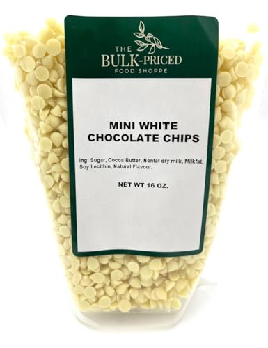 Mini White Chocolate Chips (1lb. Resealable Zip Lock Stand Up Bag)